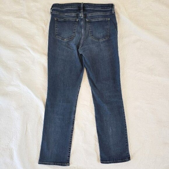 Gap Women's Classic Blue Denim Jeans Size 14 W32 Straight Leg High Rise Stretchy - Picture 8 of 13